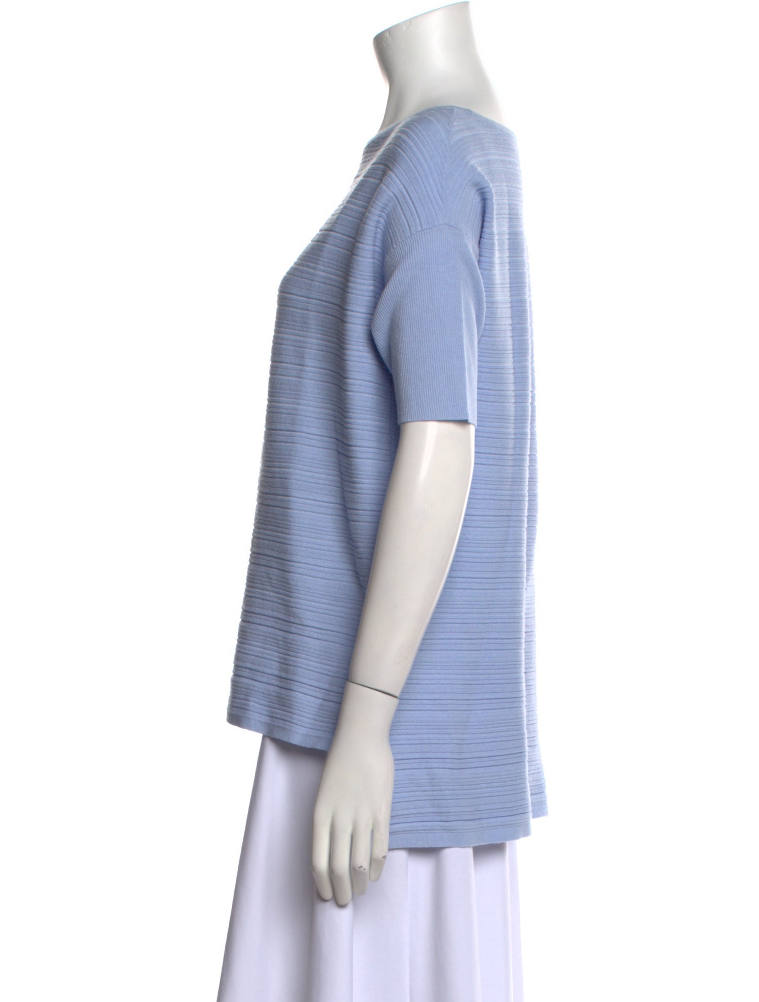 Saks Fifth Avenue Bateau Neckline Short Sleeve T-Shirt