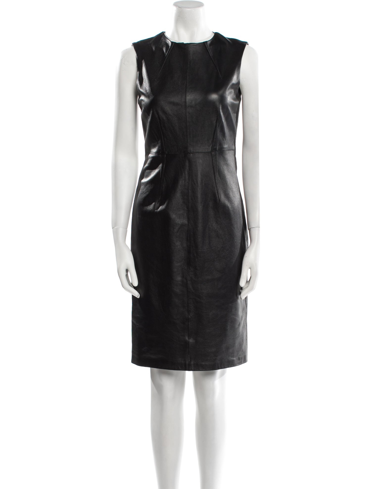 Saks Fifth Avenue Leather Knee-Length Dress