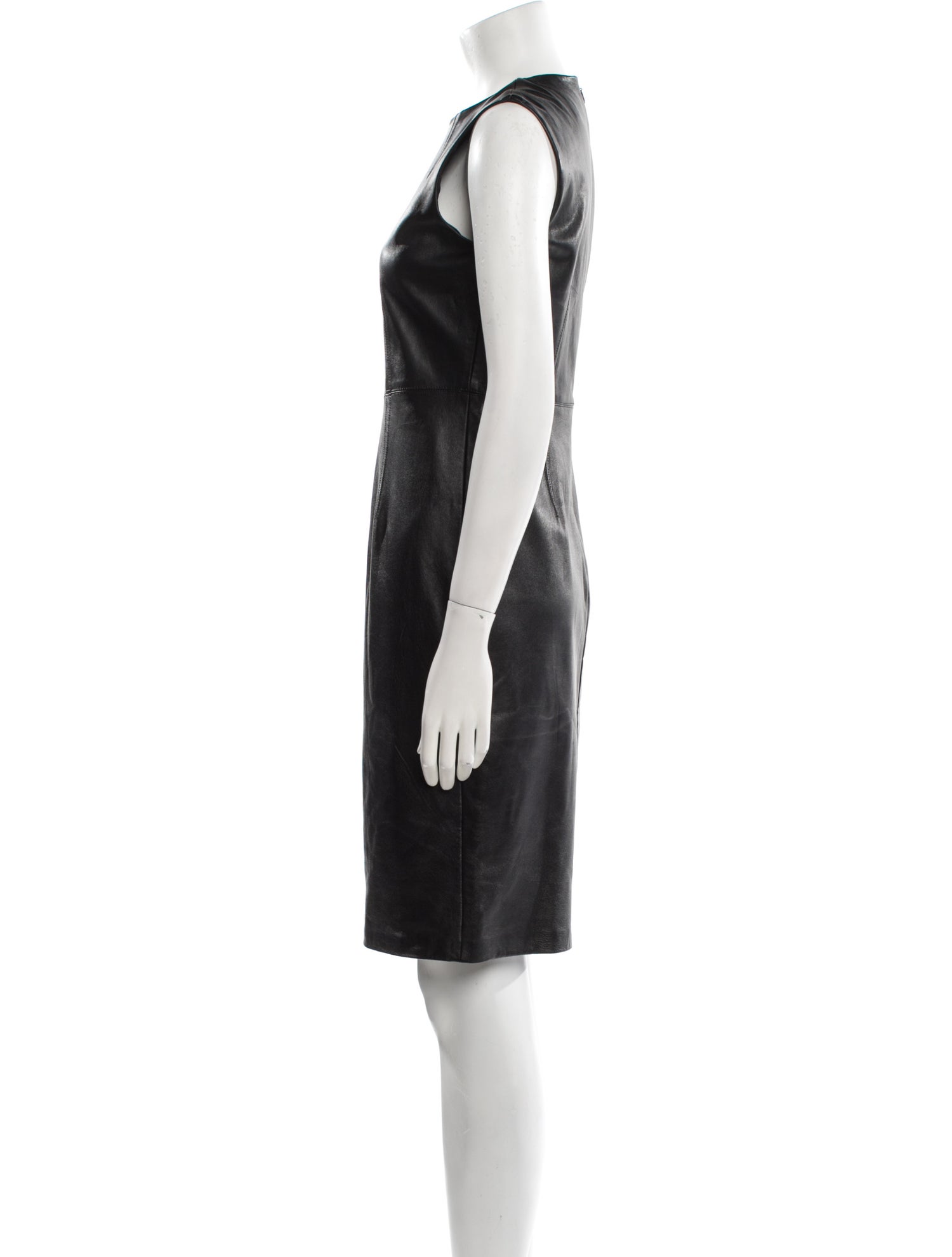Saks Fifth Avenue Leather Knee-Length Dress