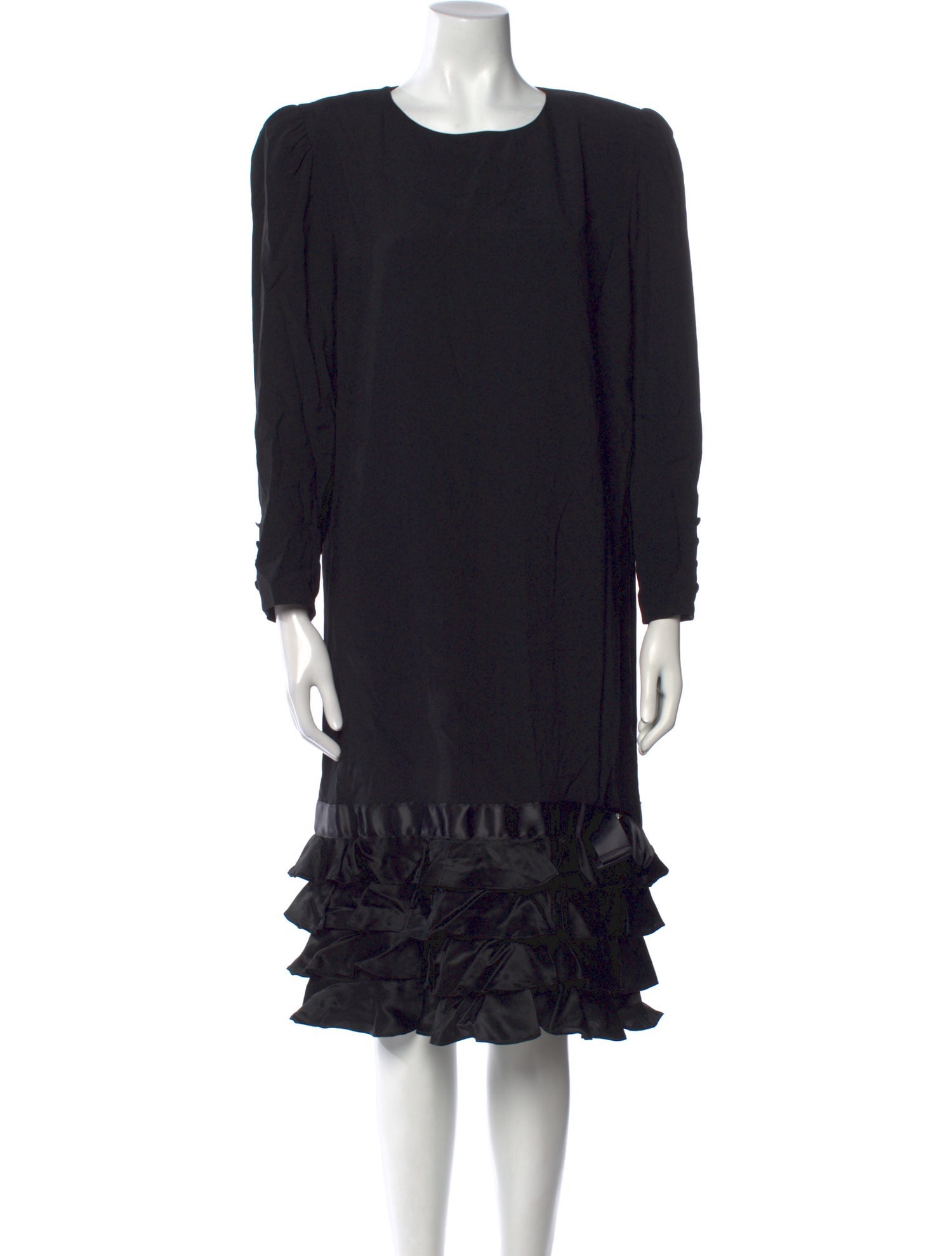 Saks Fifth Avenue Crew Neck Midi Length Dress