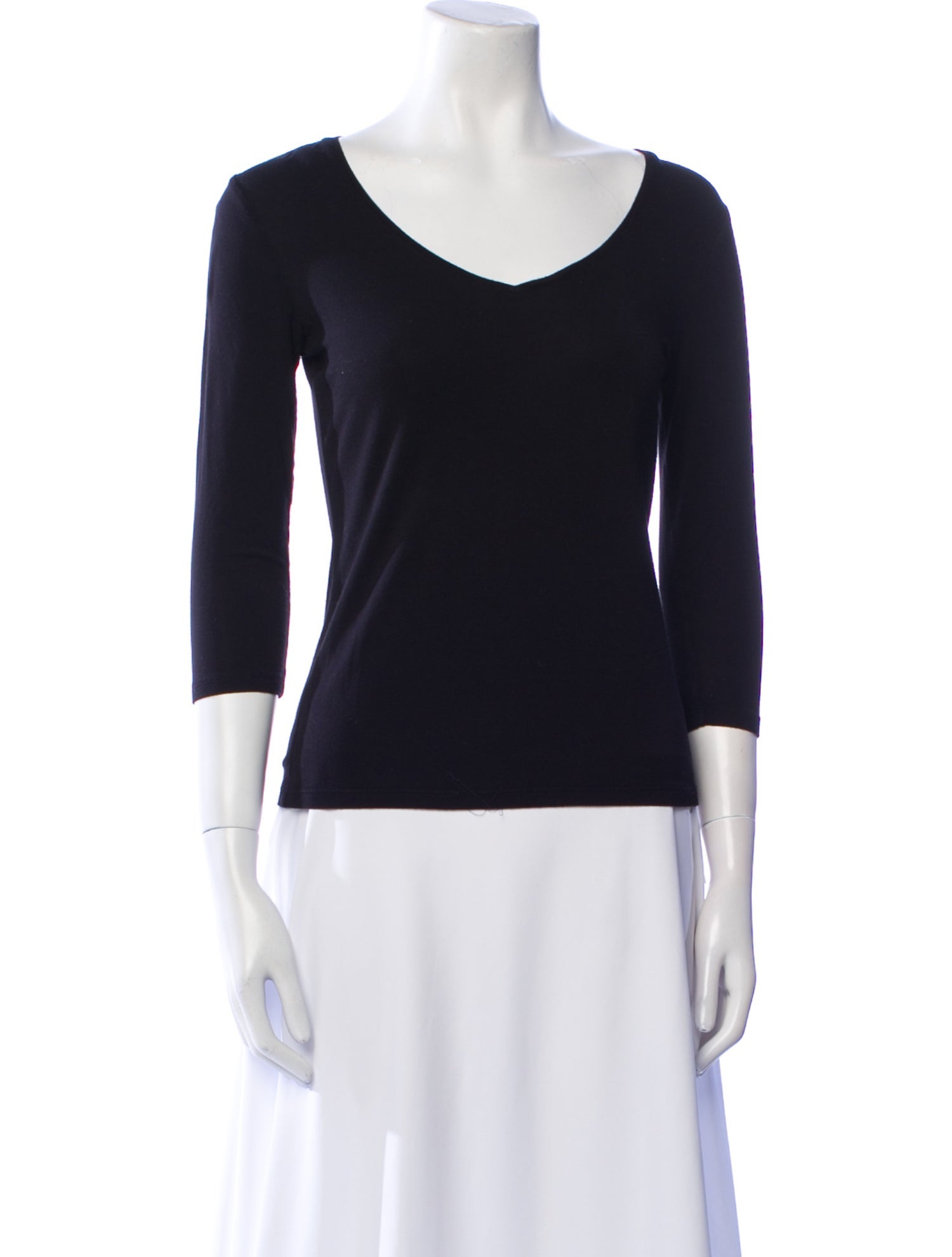 Saks Fifth Avenue Scoop Neck Three-Quarter Sleeve T-Shirt