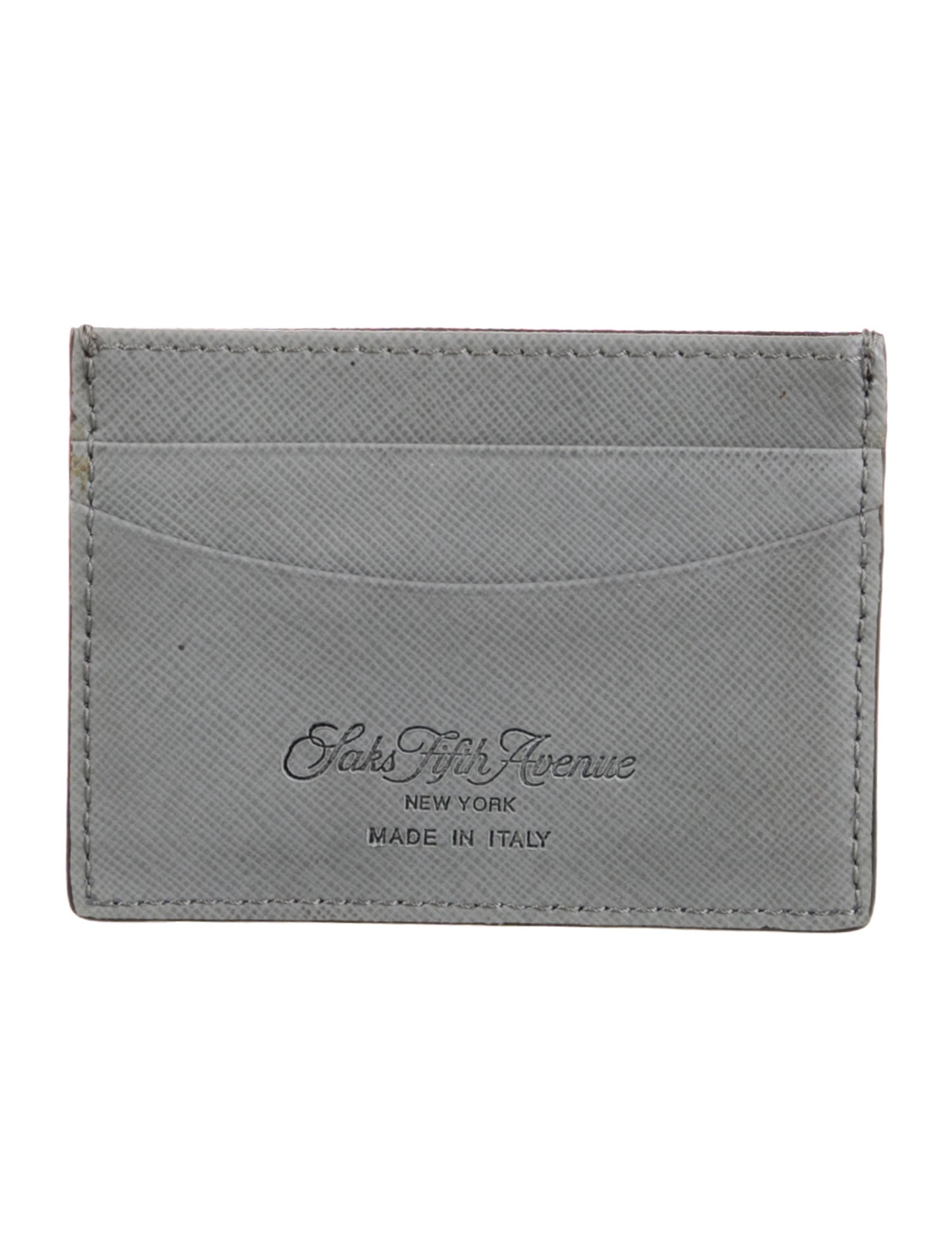 Saks Fifth Avenue Leather Card Holder