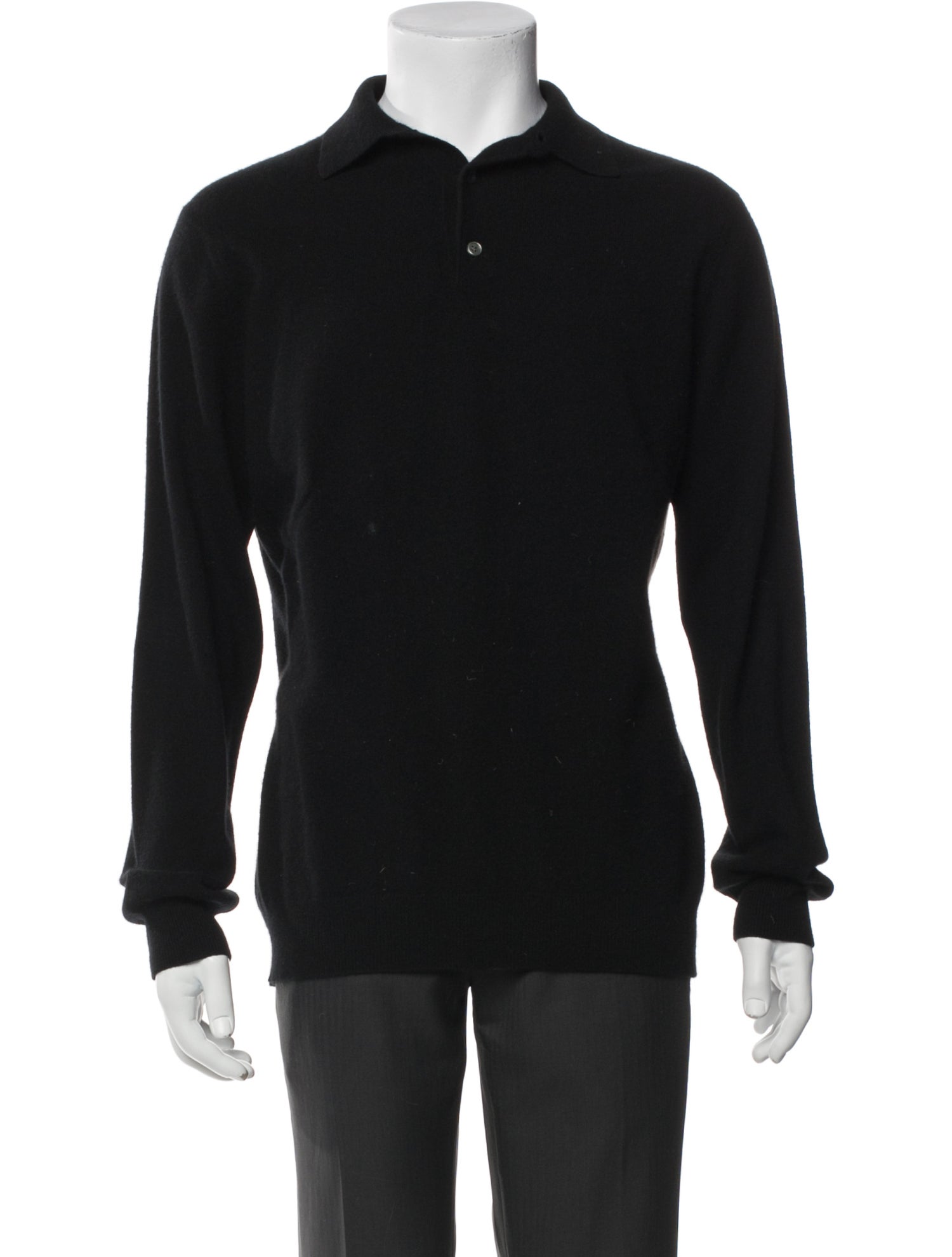 Saks Fifth Avenue Cashmere Mock Neck Polo Sweater