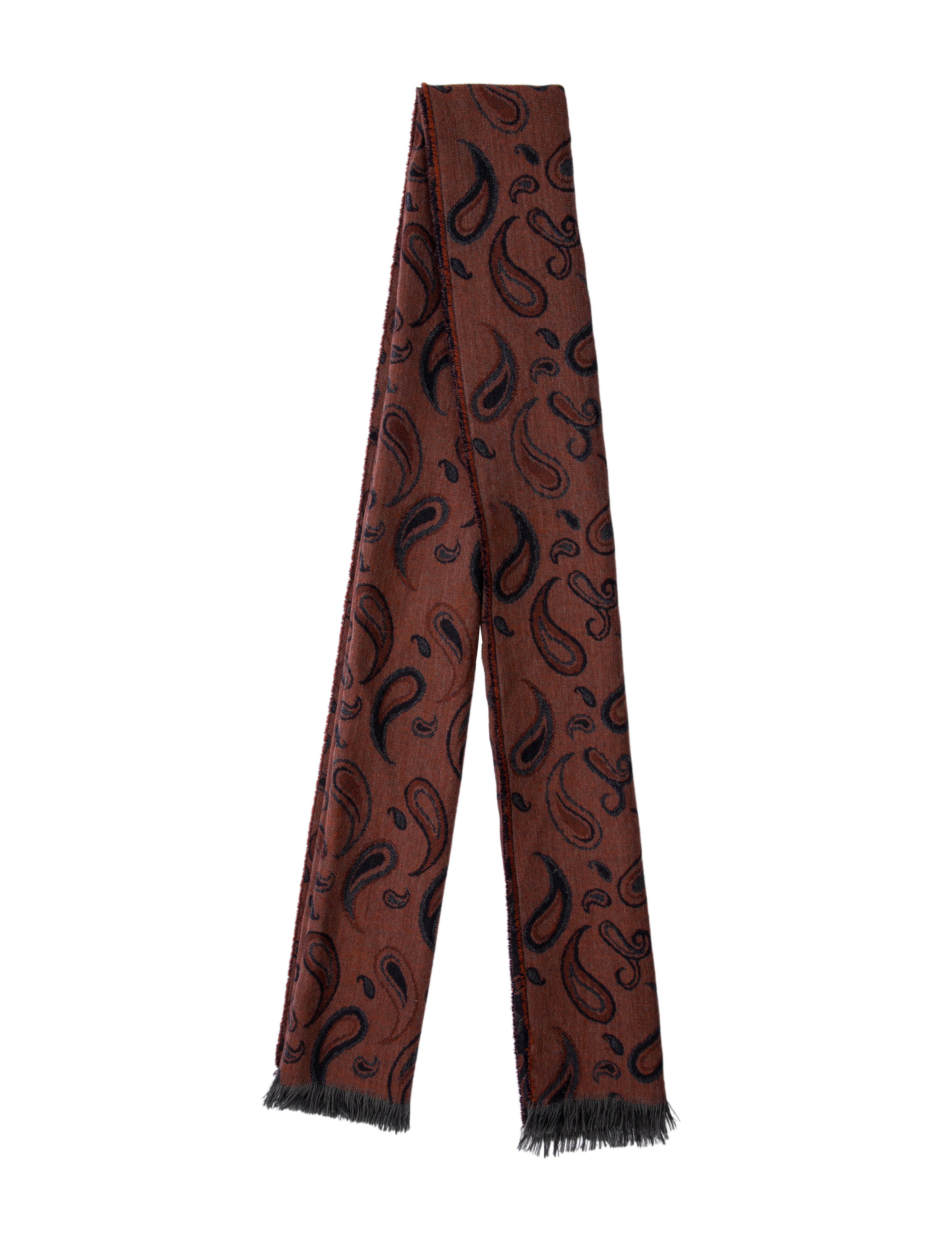 Saks Fifth Avenue Merino Wool Paisley Print Scarf