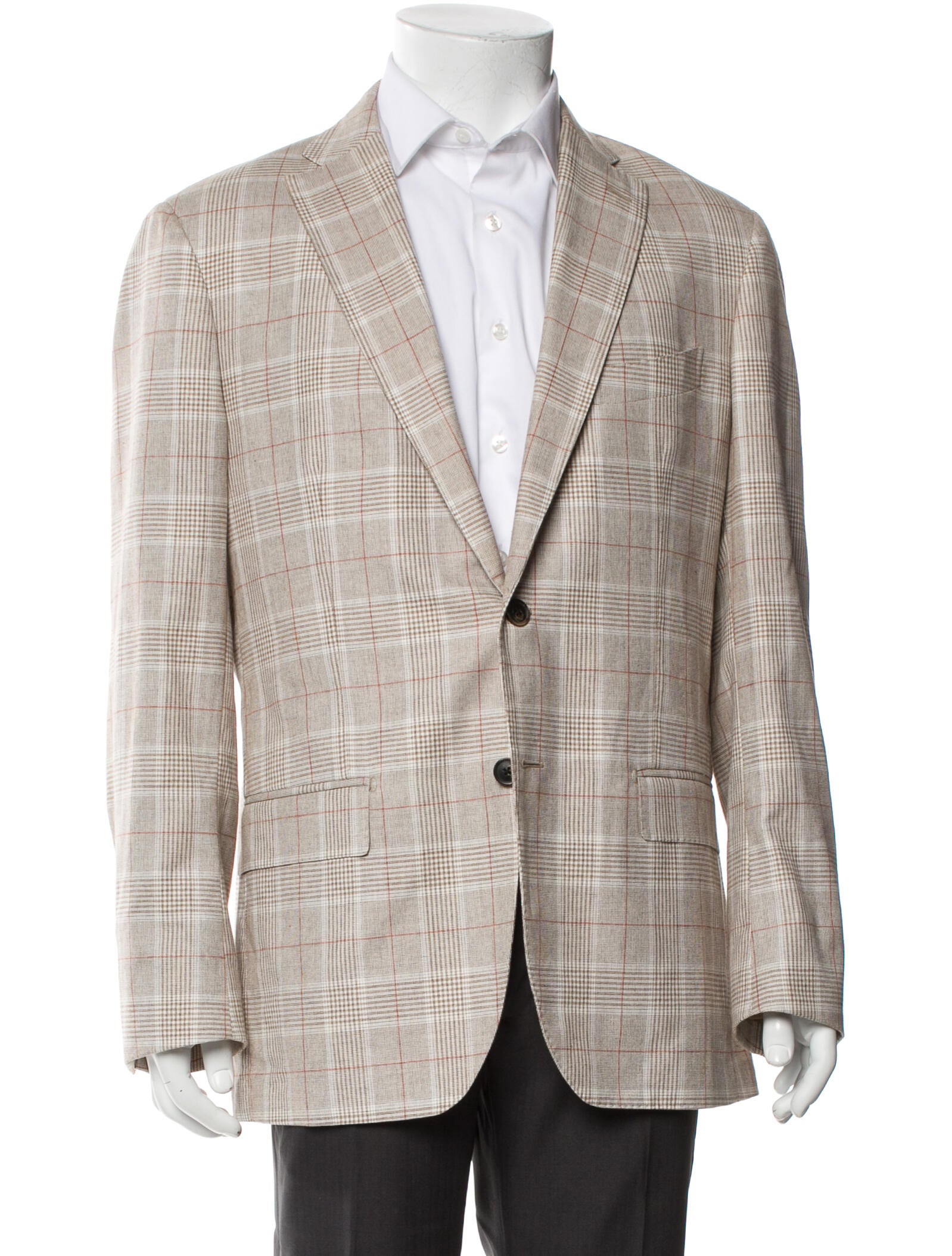 Saks Fifth Avenue Plaid Print Blazer
