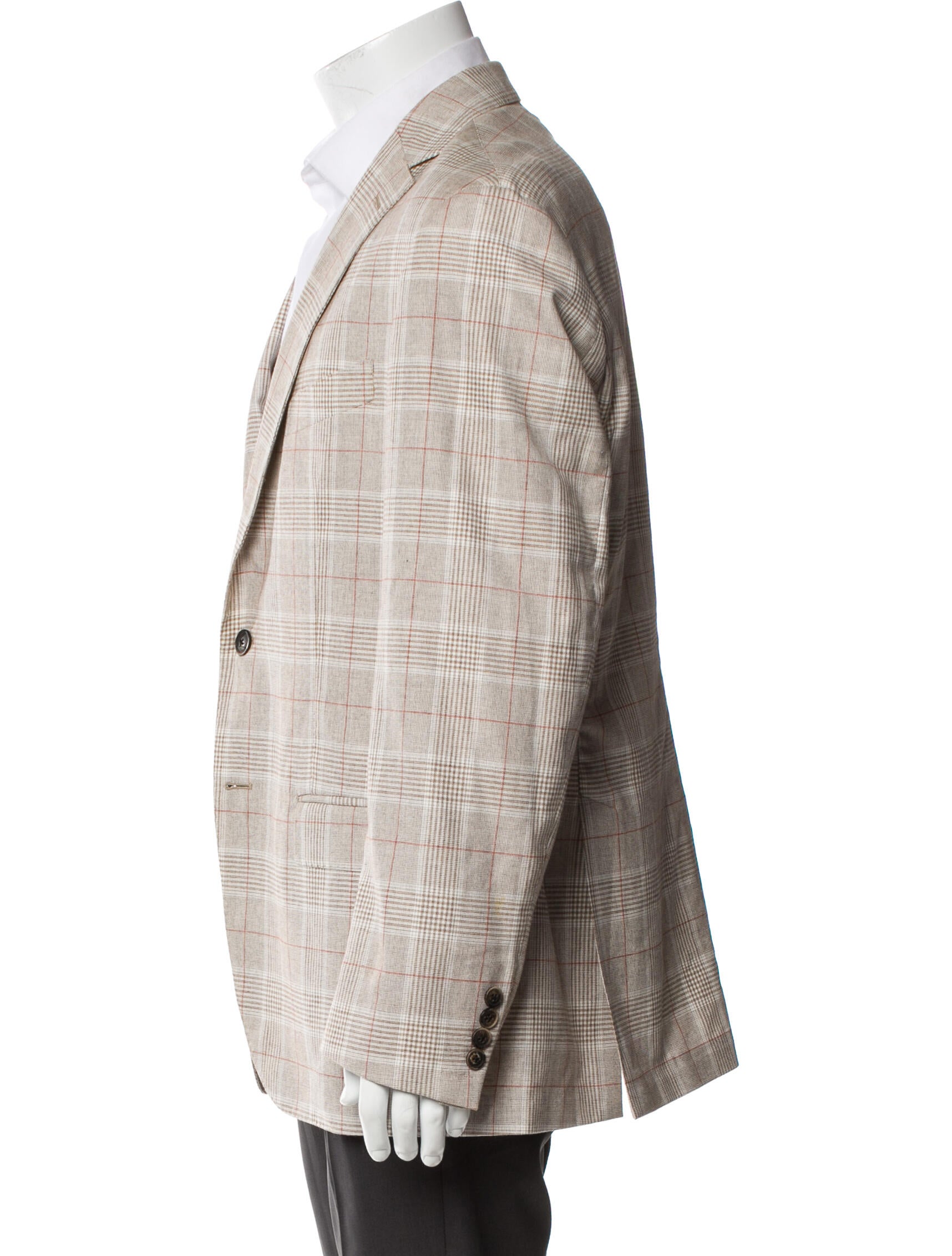 Saks Fifth Avenue Plaid Print Blazer