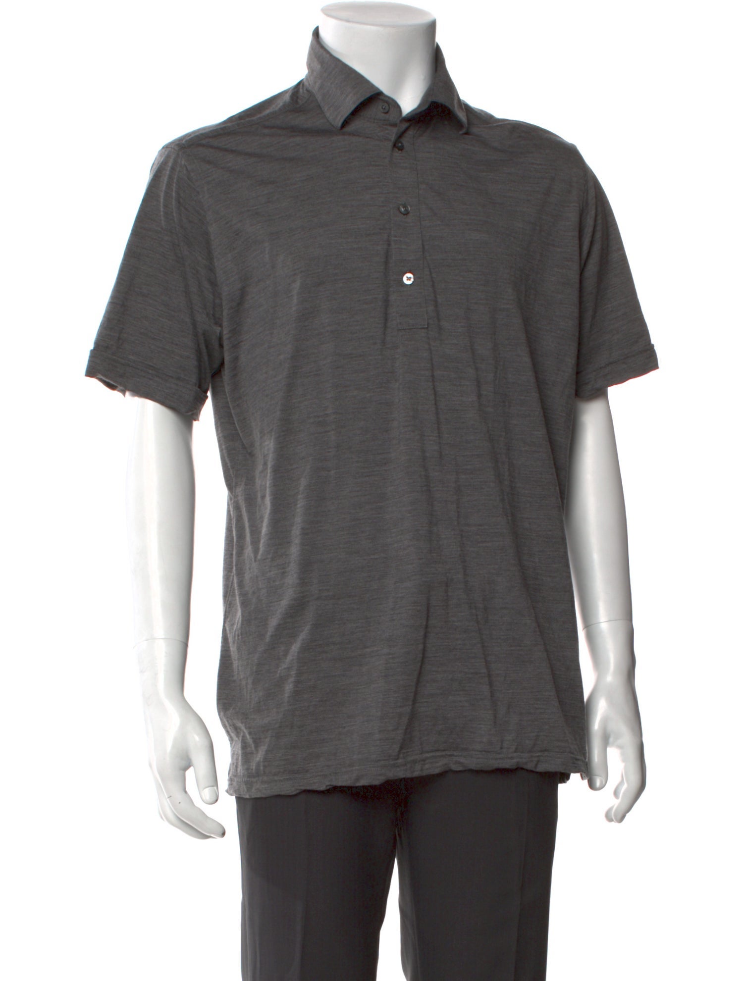 Saks Fifth Avenue Virgin Wool Collar Polo Shirt