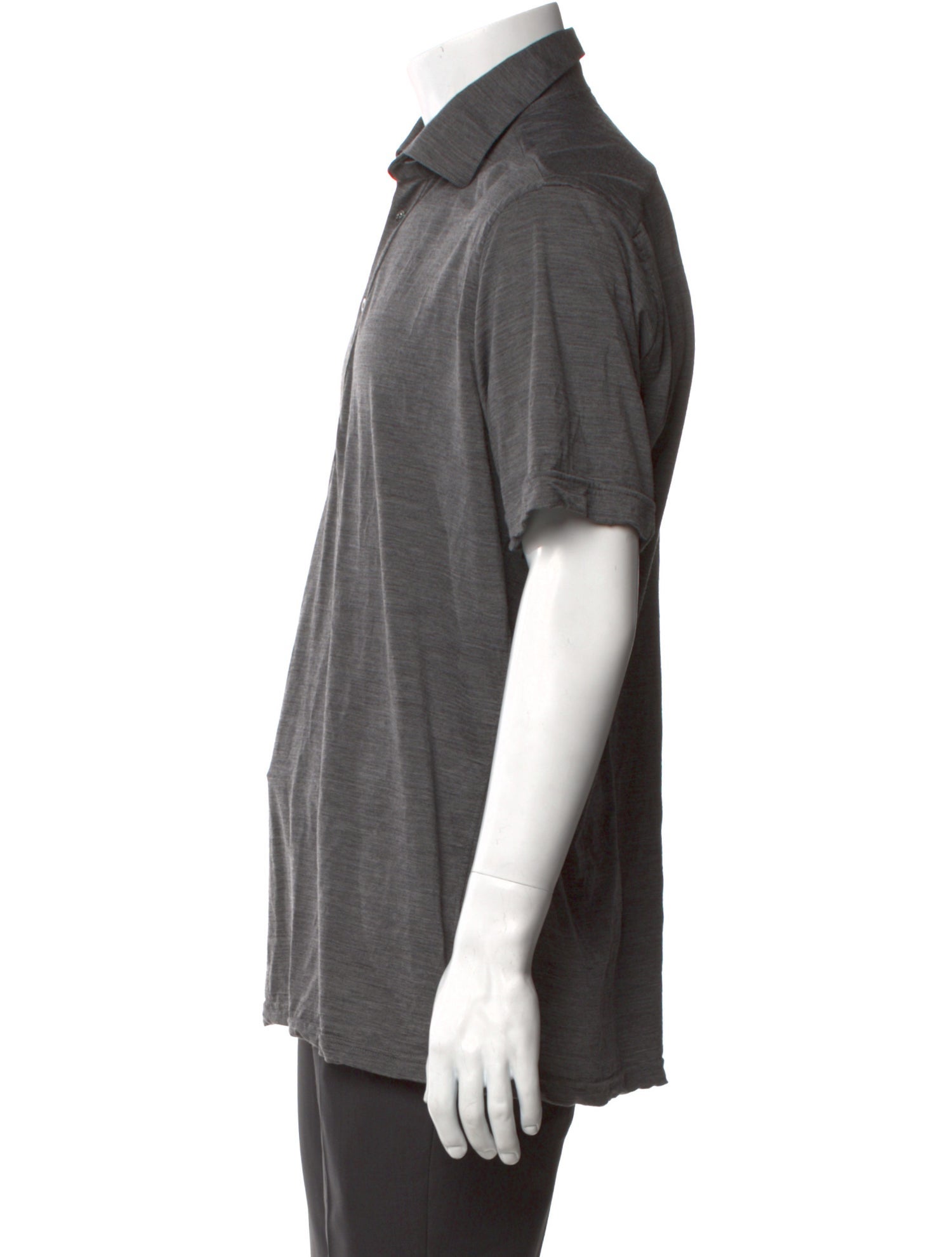 Saks Fifth Avenue Virgin Wool Collar Polo Shirt