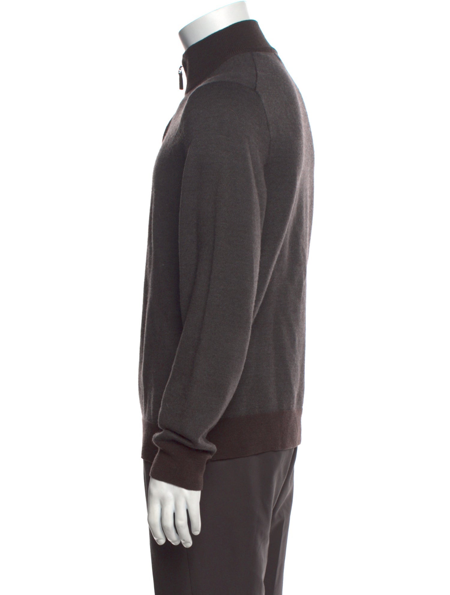 Saks Fifth Avenue Merino Wool Mock Neck Polo Sweater