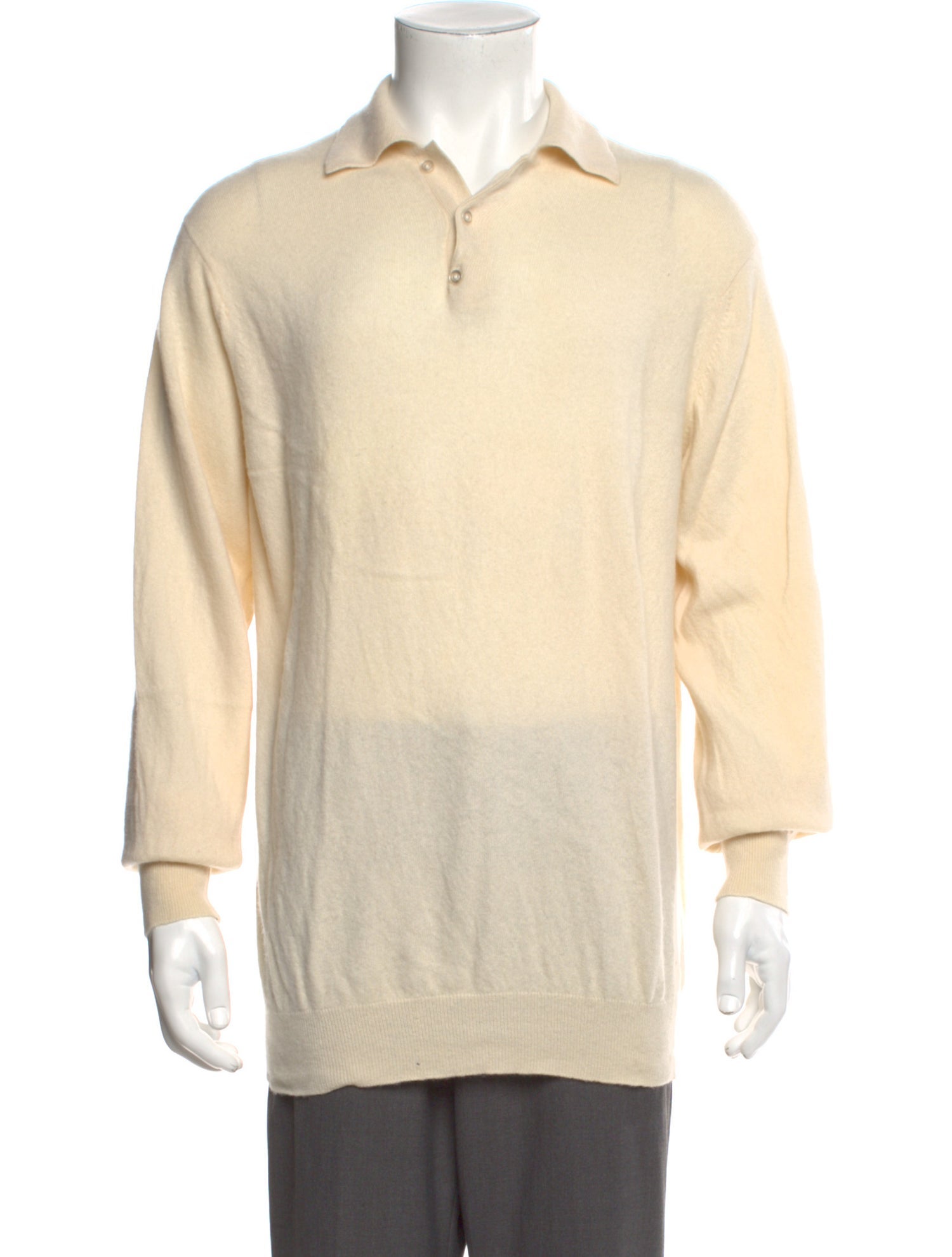Saks Fifth Avenue Cashmere Collar Polo Sweater