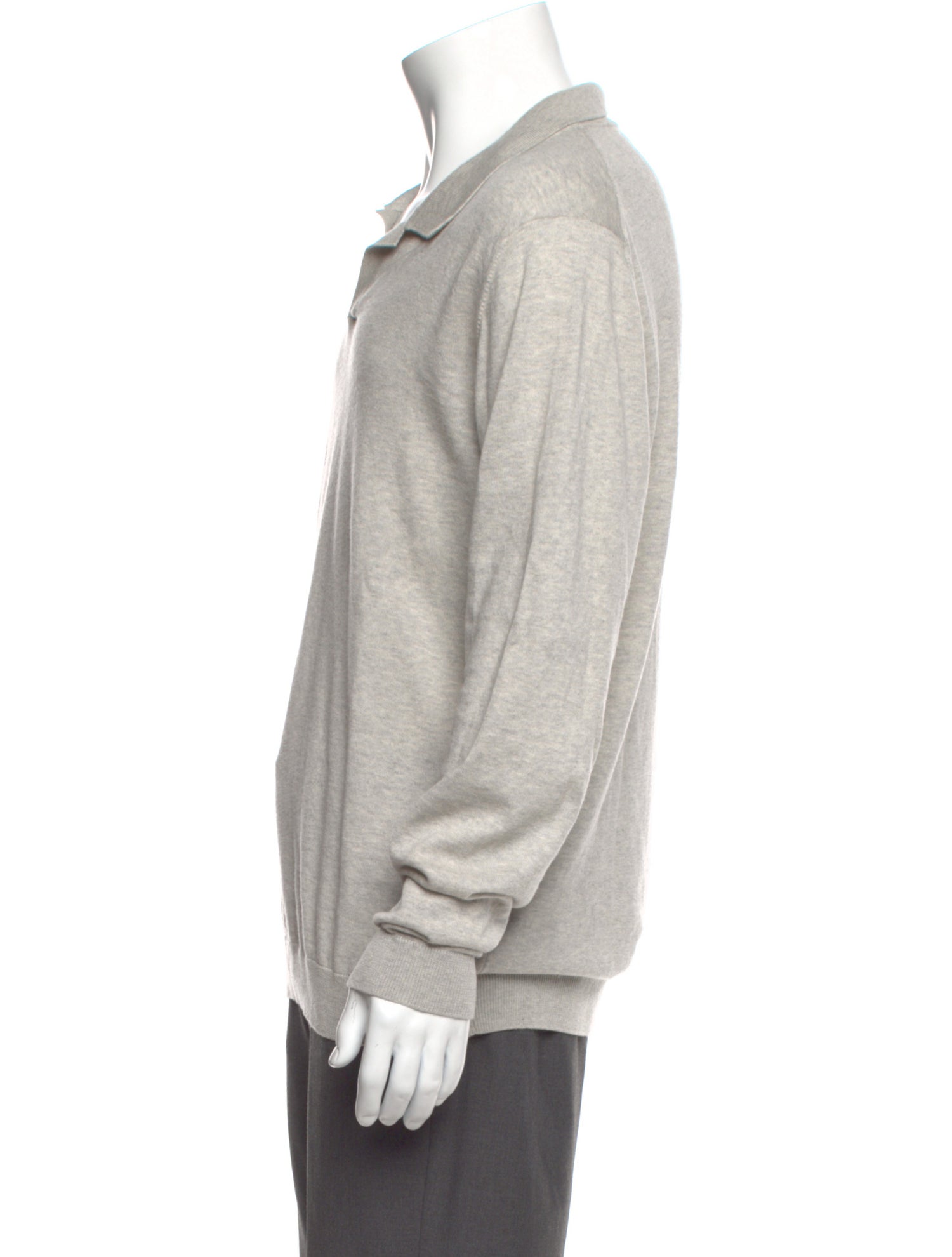 Saks Fifth Avenue Mock Neck Long Sleeve Polo Sweater