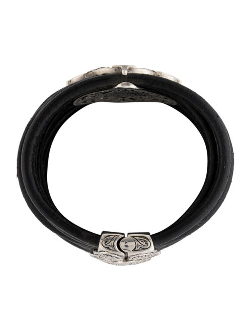 Scott Kay Sapphire Leather Cuff Bracelet