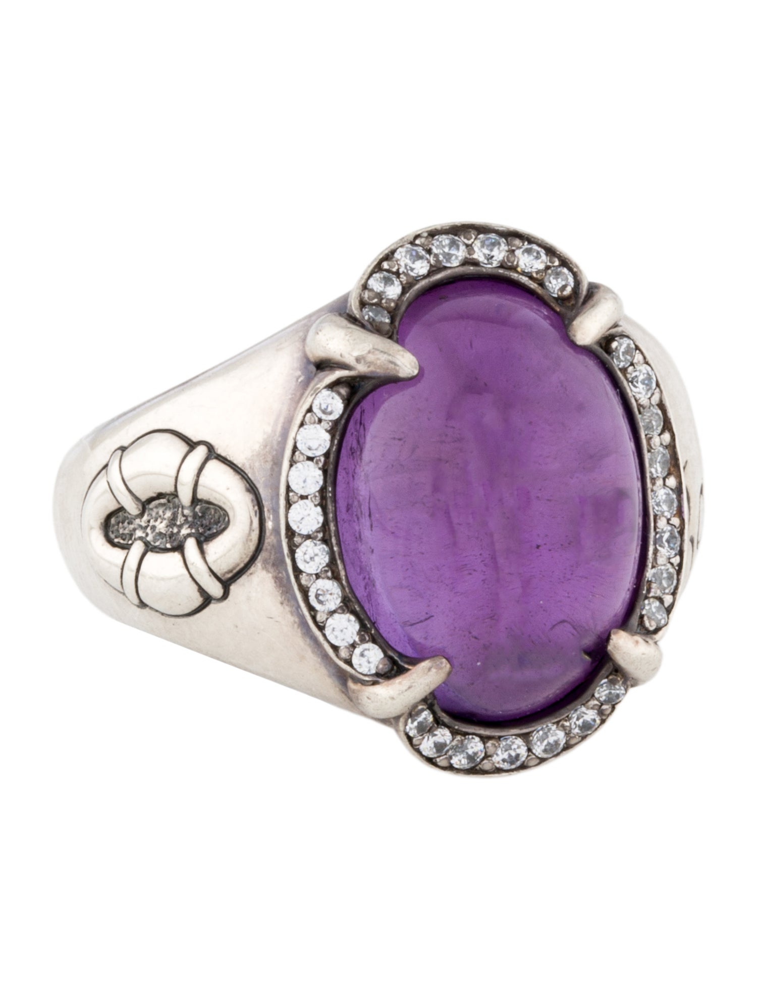 Scott Kay Amethyst & Cubic Zirconia Cocktail Ring