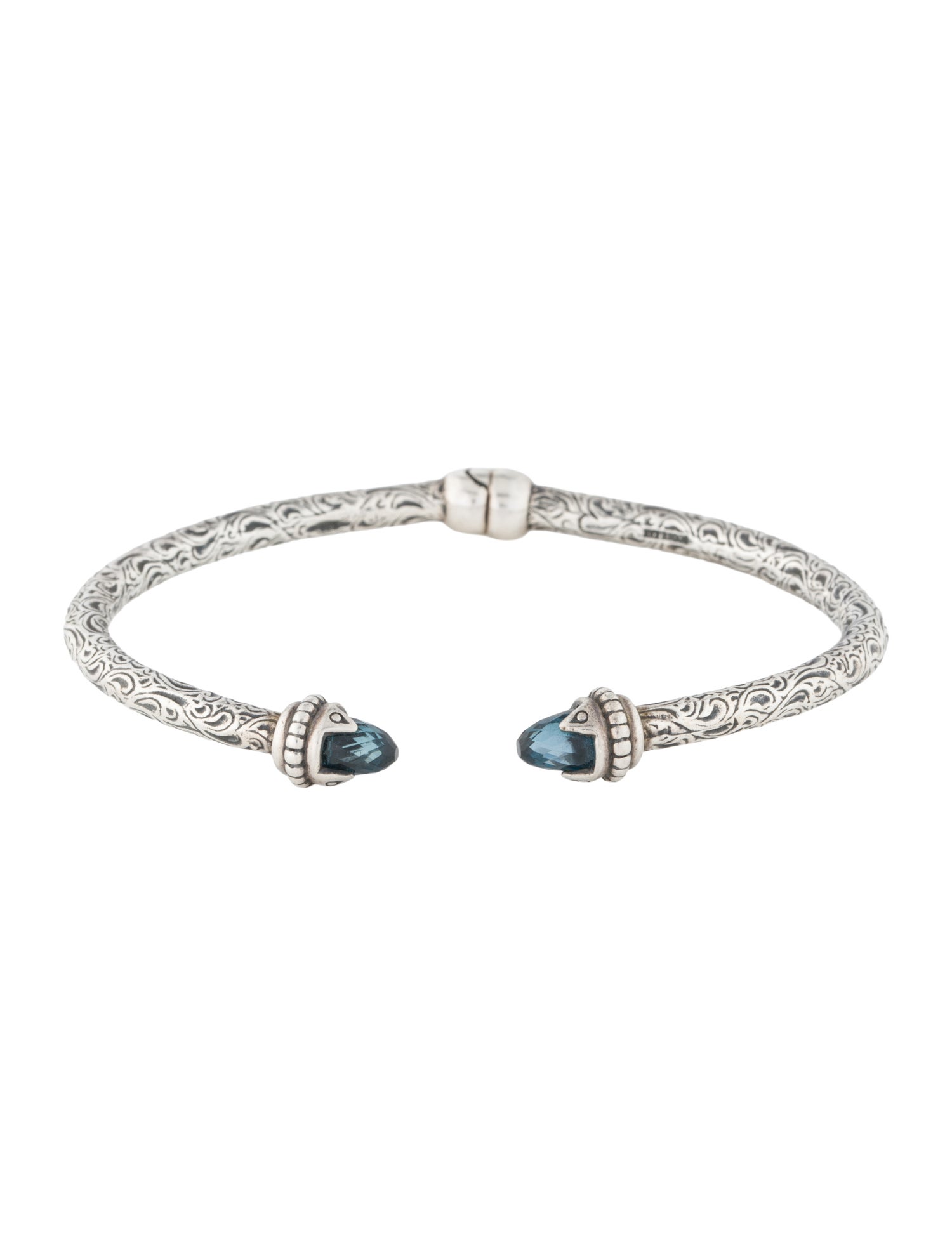 Scott Kay Topaz Hinge Open Bangle Bracelet