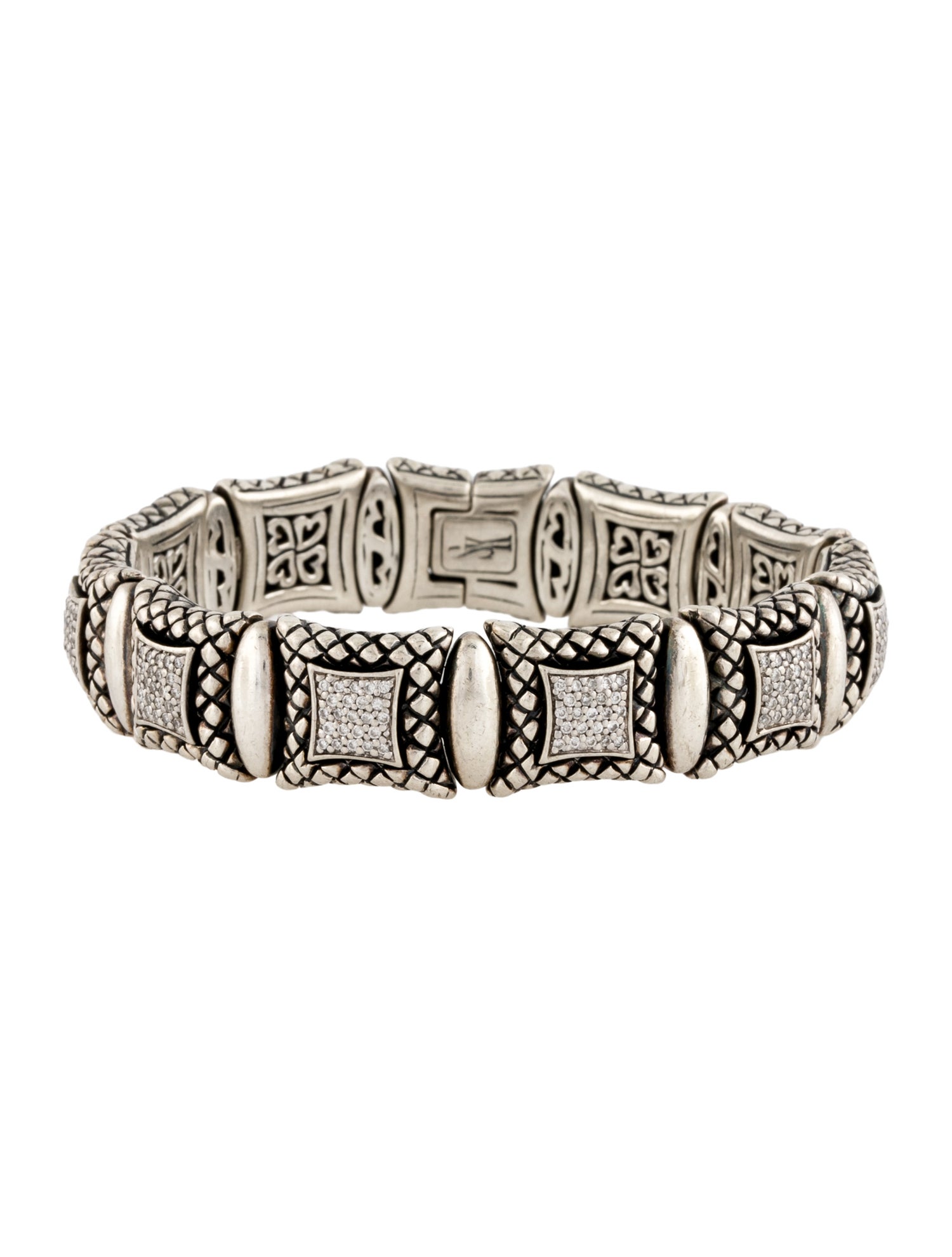 Scott Kay Diamond Square Link Bracelet