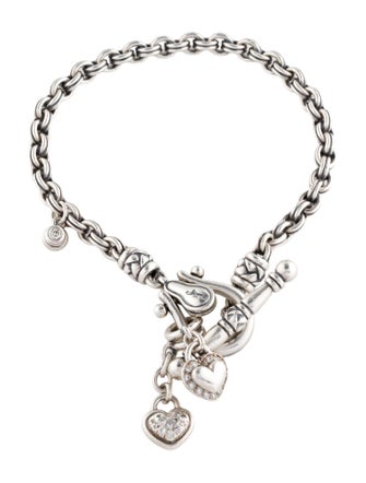 Scott Kay Diamond Heart Charm Bracelet
