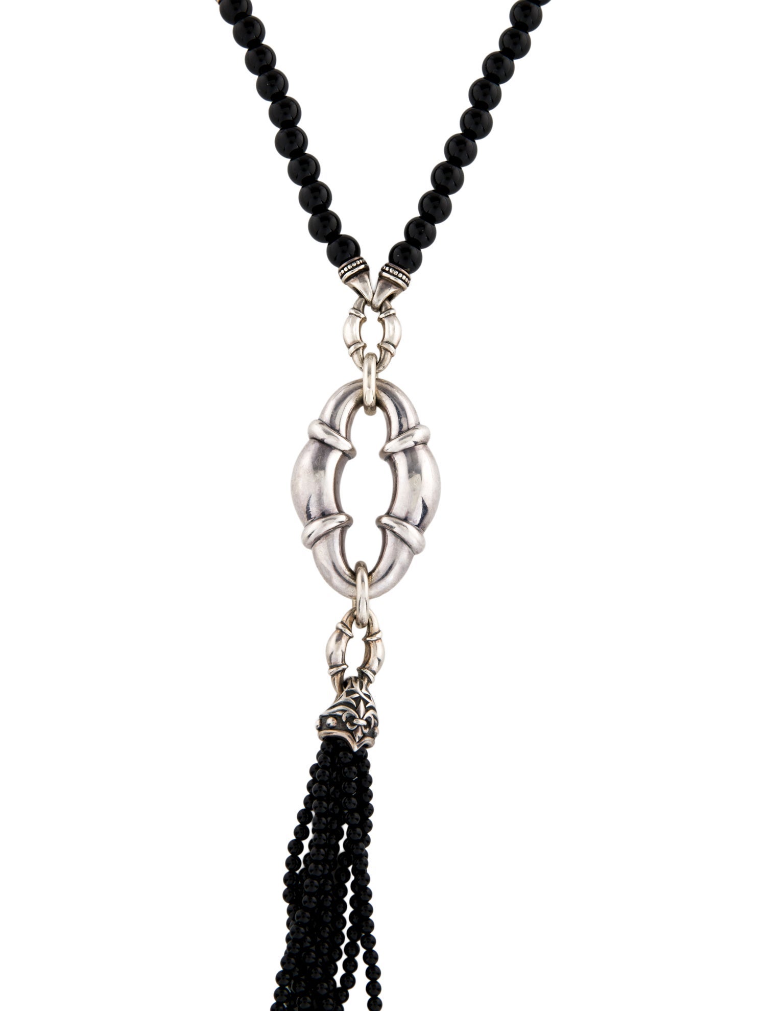 Scott Kay Onyx Bead Pendant Necklace