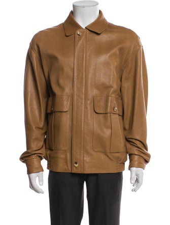 Sulka Leather Utility Jacket