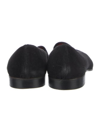 Sulka Velvet Embroidered Accent Loafers