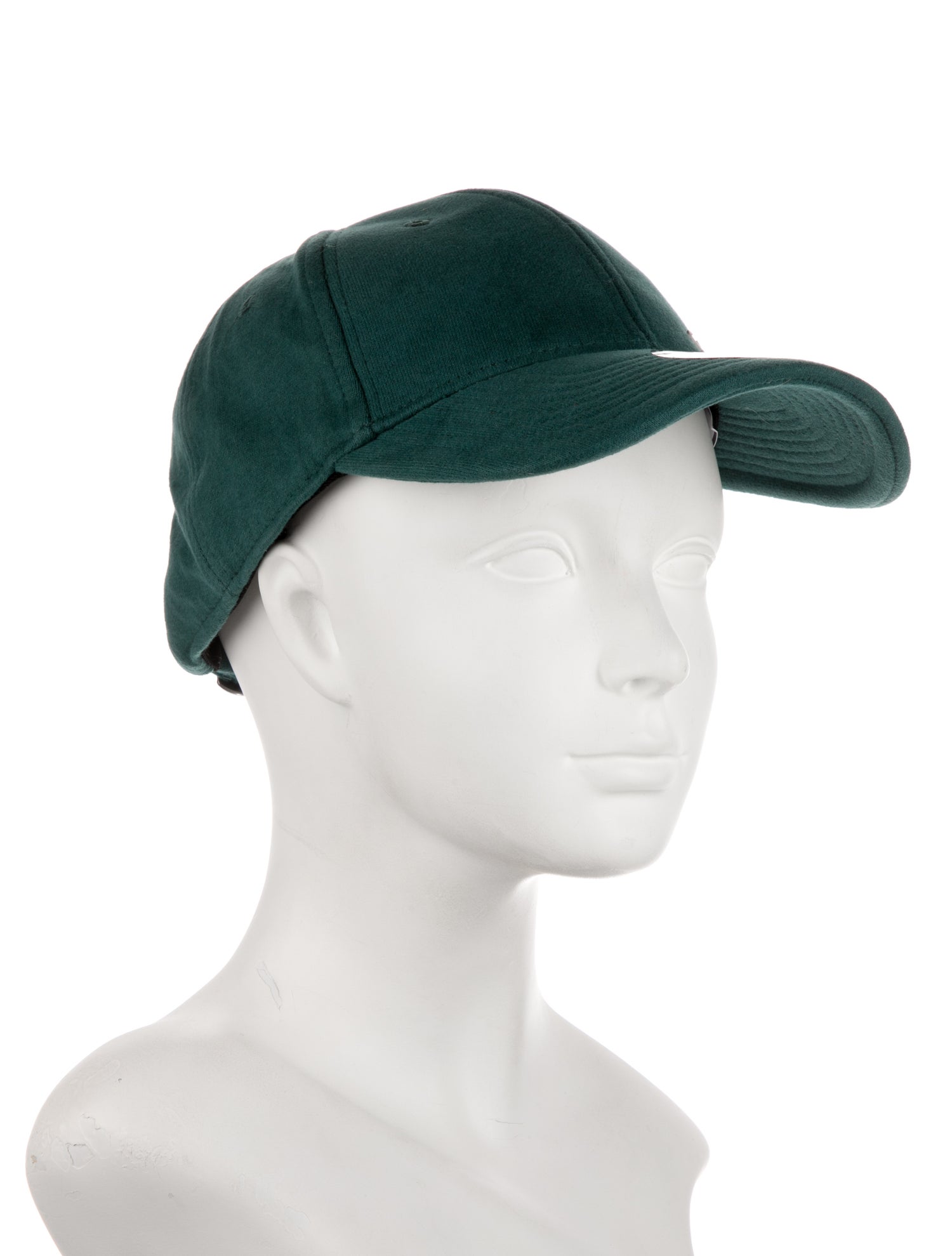 Saint Laurent x New Era Moleskin Cotton Logo Cap - Green Hats