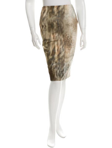 Sally LaPointe Printed Pencil Skirt w/ Tags