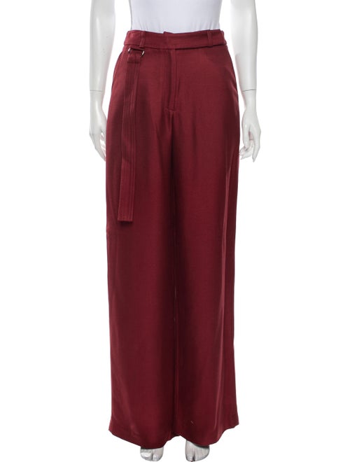 Sally LaPointe Wide Leg Pants Red