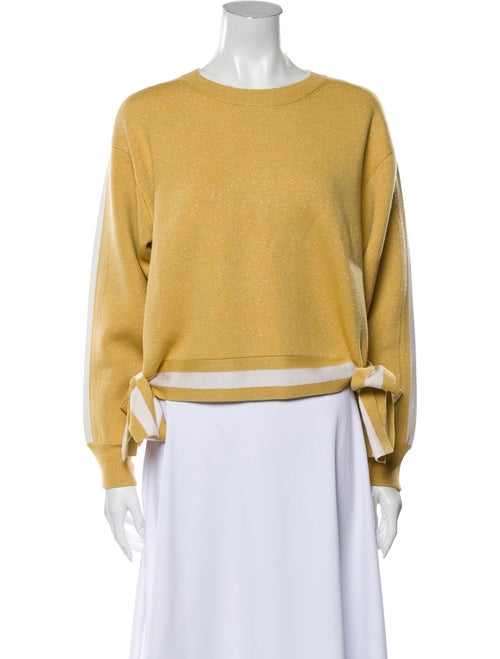 Sally LaPointe 2019 Crew Neck Sweater Metallic