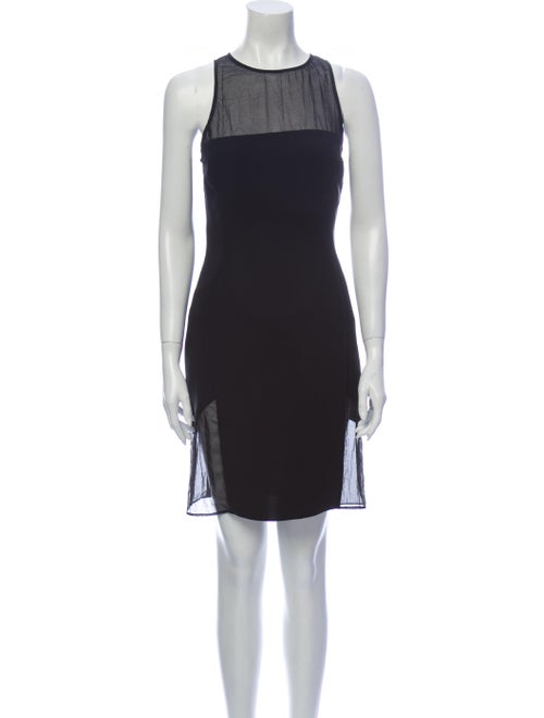 Sally LaPointe Silk Mini Dress Black