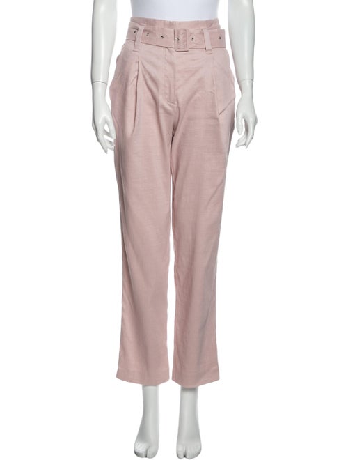 Lapointe Linen Straight Leg Pants Pink
