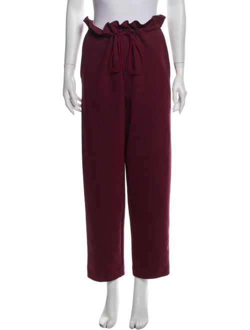 Sally LaPointe Straight Leg Pants Red