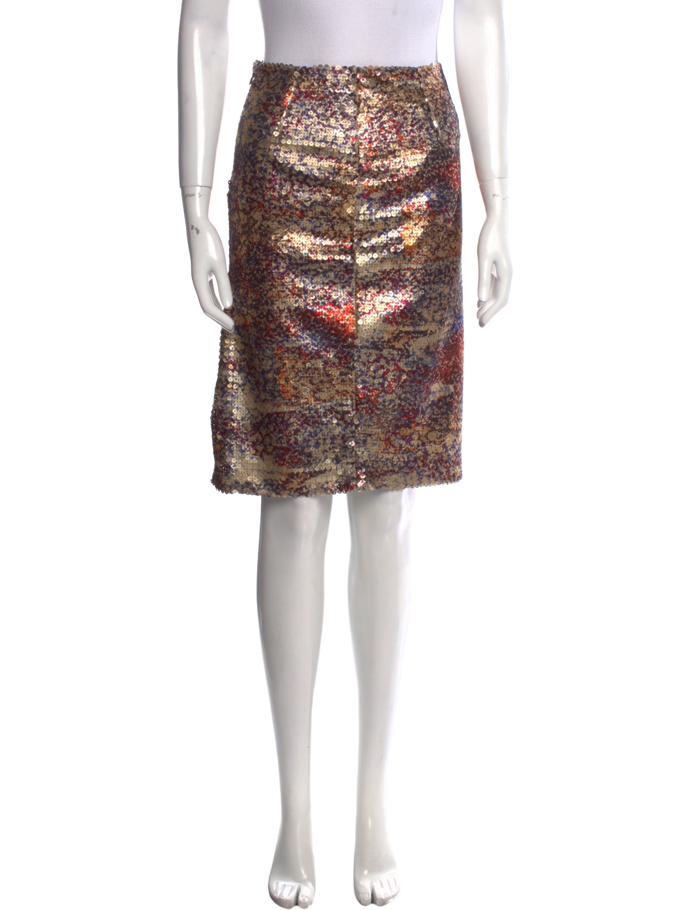 LAPOINTE Sequin Knee-Length Skirt