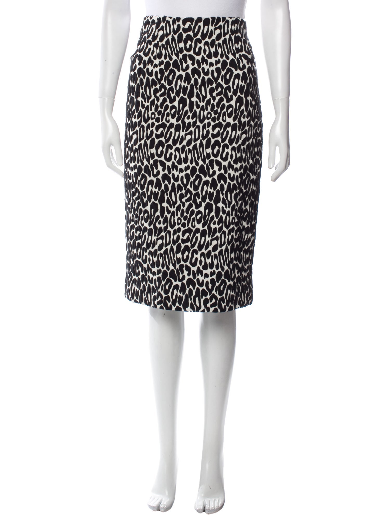 LAPOINTE Animal Print Knee-Length Skirt