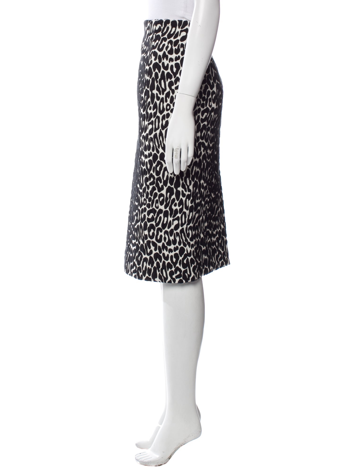 LAPOINTE Animal Print Knee-Length Skirt