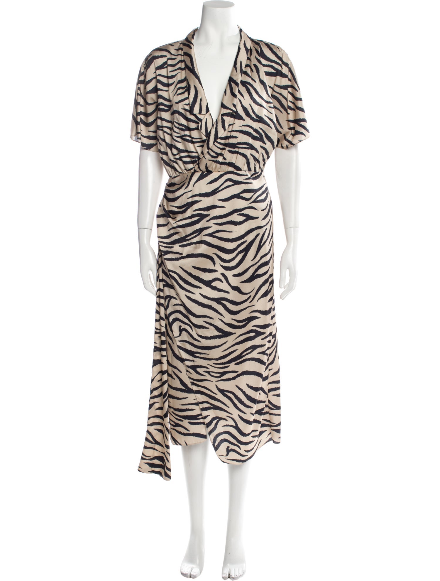 LAPOINTE Animal Print Long Dress