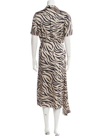 LAPOINTE Animal Print Long Dress