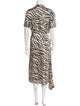 LAPOINTE Animal Print Long Dress