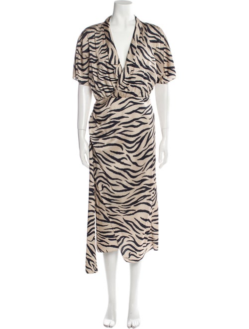 LAPOINTE Animal Print Long Dress
