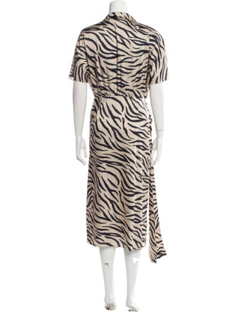 LAPOINTE Animal Print Long Dress