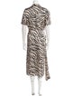 LAPOINTE Animal Print Long Dress