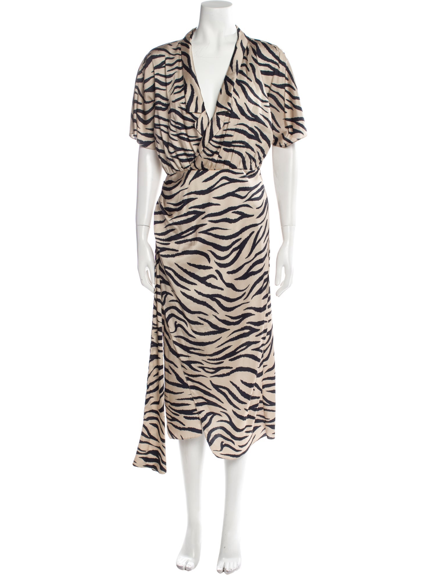 LAPOINTE Animal Print Long Dress
