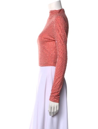 LAPOINTE Turtleneck Long Sleeve Crop Top