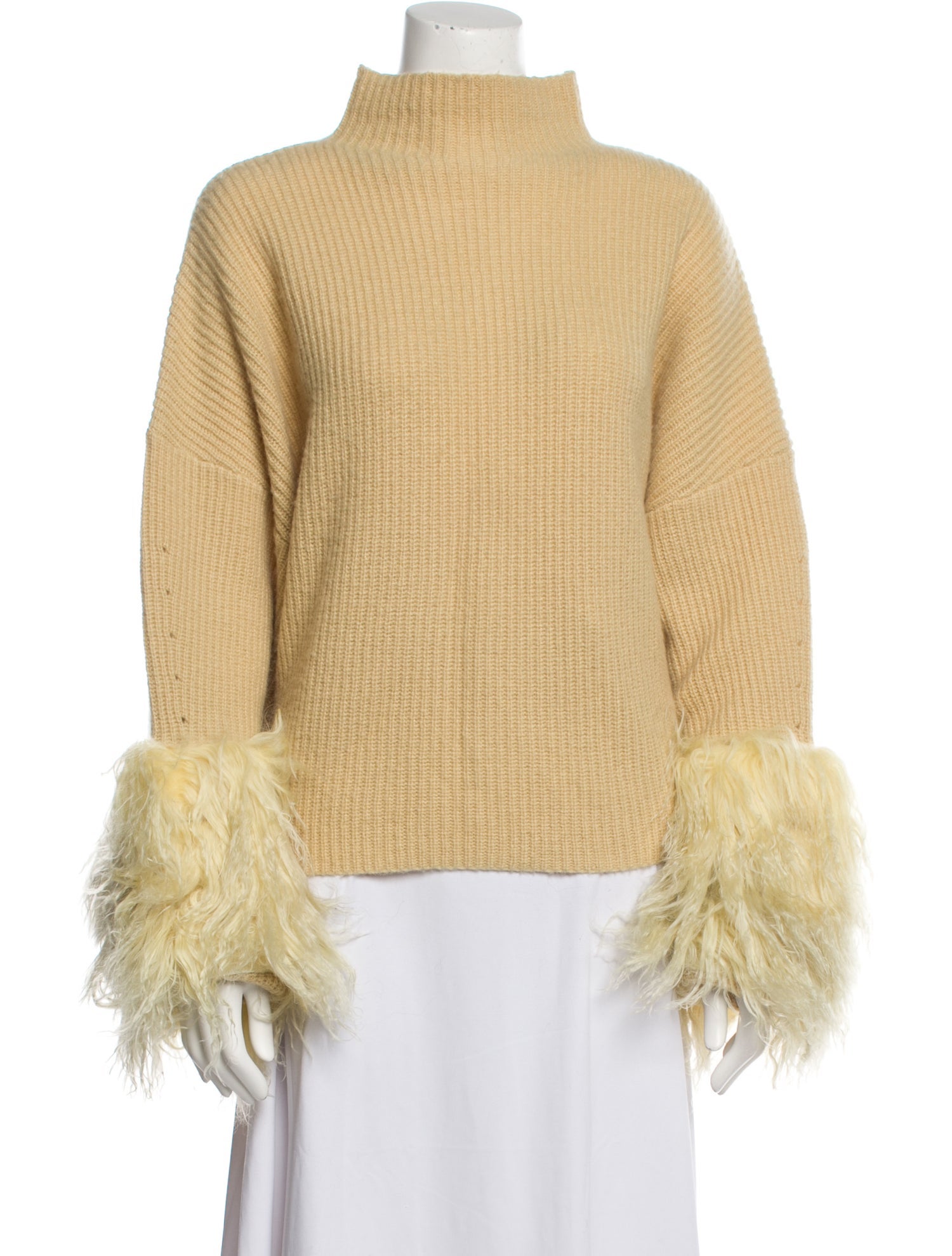 LAPOINTE Silk Mock Neck Sweater