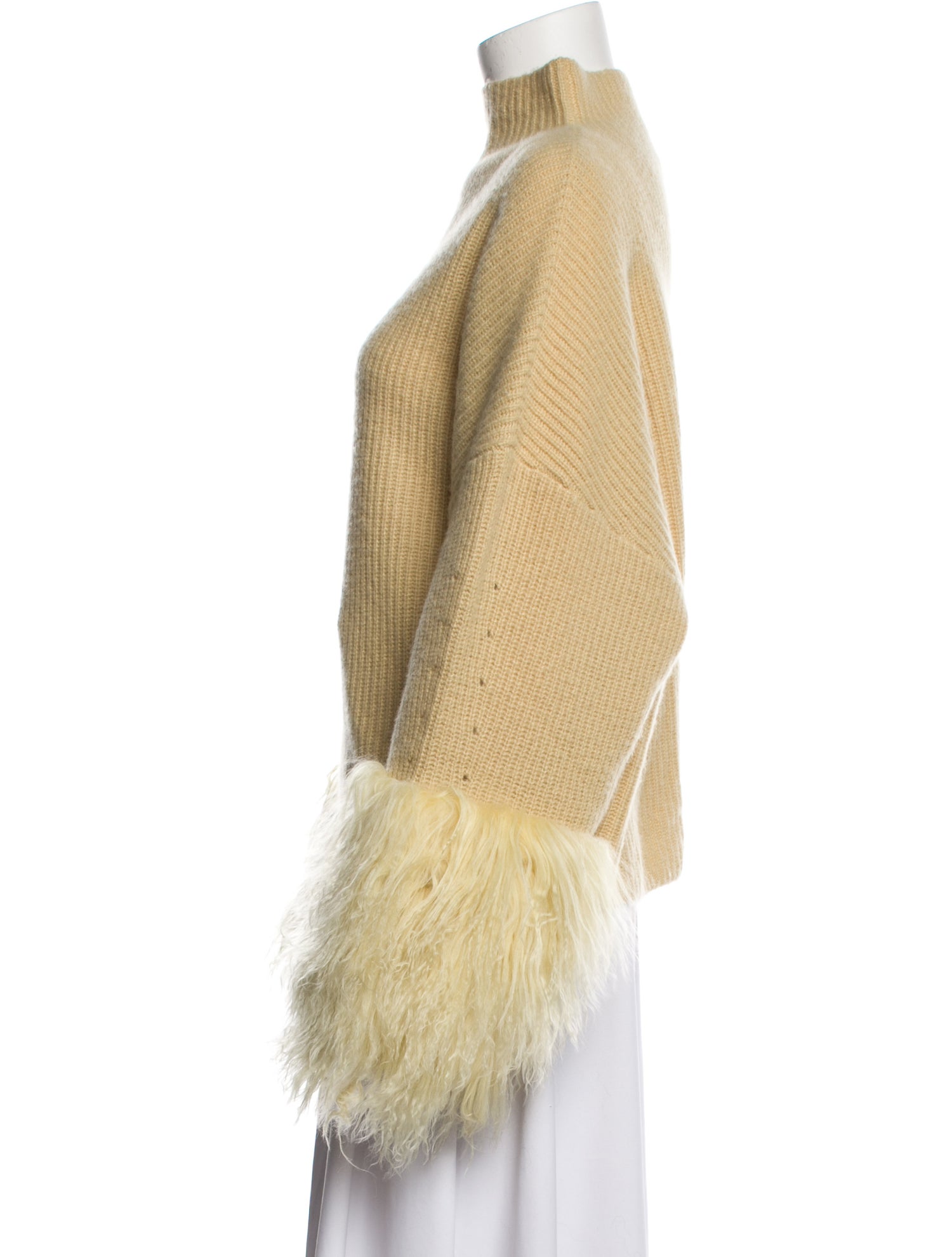 LAPOINTE Silk Mock Neck Sweater