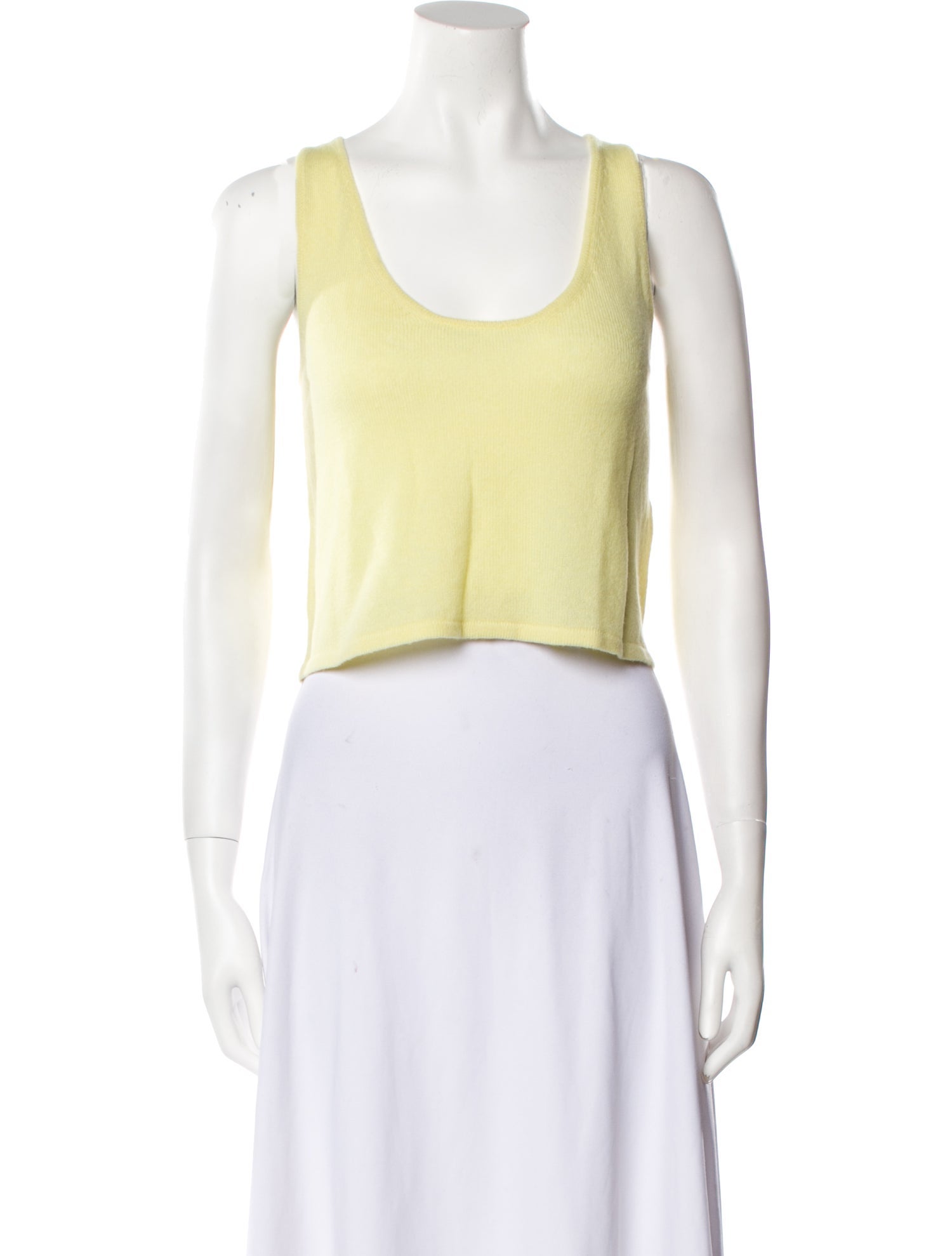 LAPOINTE Cashmere Scoop Neck Crop Top