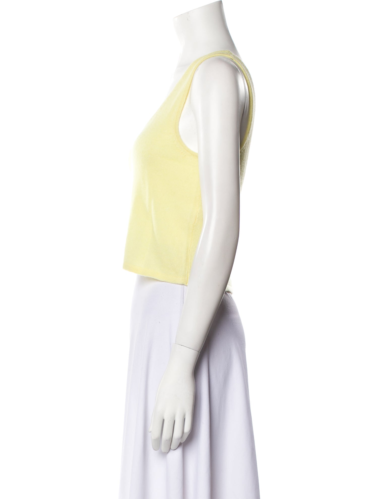 LAPOINTE Cashmere Scoop Neck Crop Top