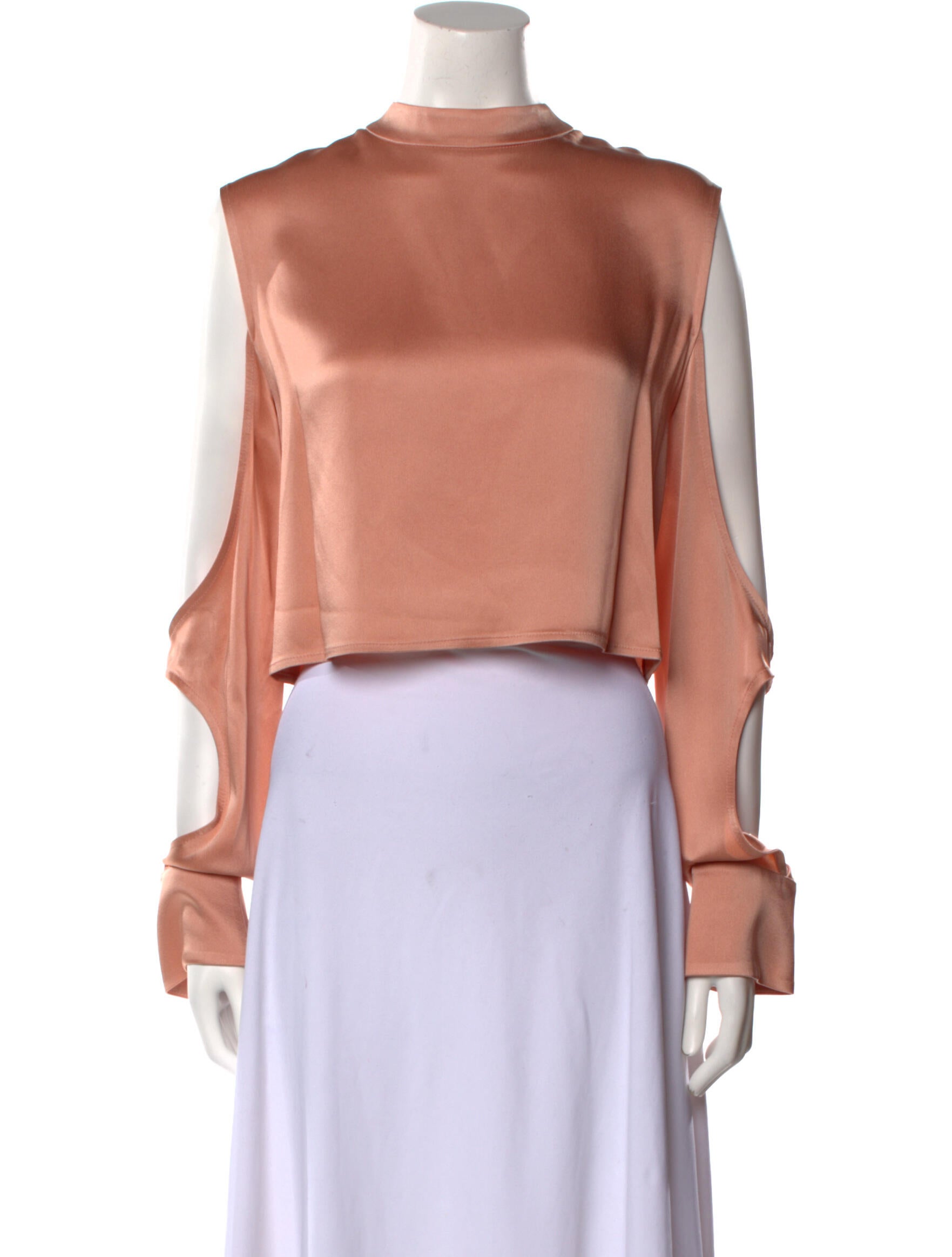 LAPOINTE Mock Neck Long Sleeve Crop Top w/ Tags