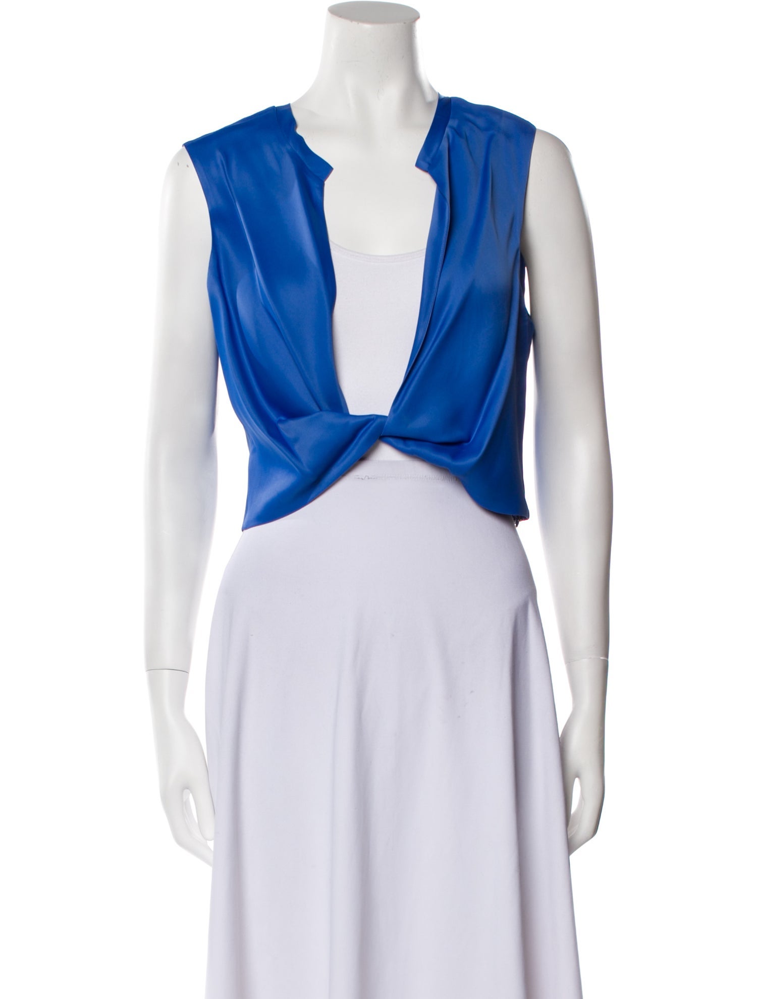 LAPOINTE V-Neck Sleeveless Crop Top w/ Tags