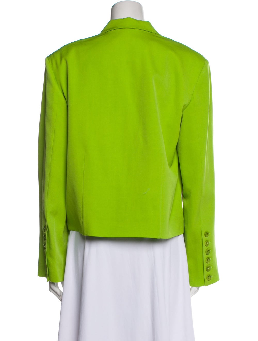 Lapointe Wool Blazer Green Pointed Collar - image 3