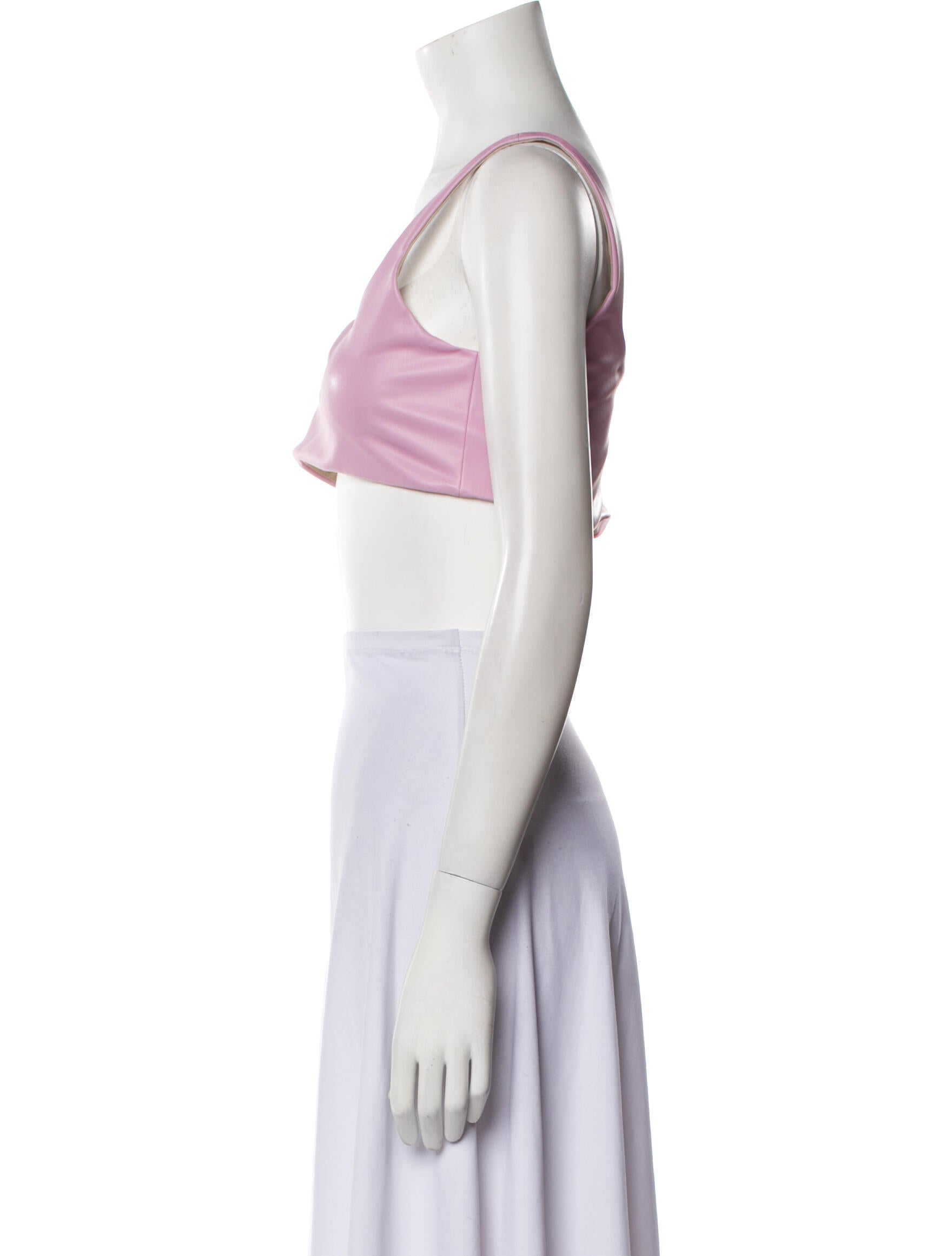 LAPOINTE Square Neckline Sleeveless Crop Top