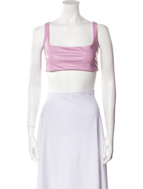 LAPOINTE Square Neckline Sleeveless Crop Top